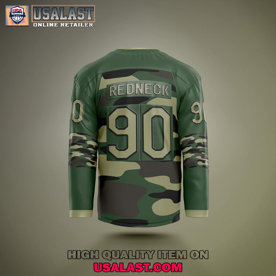 Hardy Redneck Custom Hockey Jersey hockey jersey product view 3