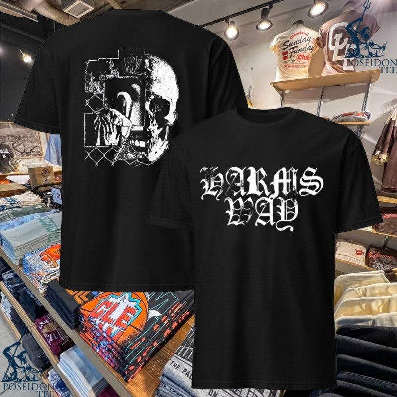 Harms Way Chain Link Skull T-shirt Unisex T-shirt, Sweatshirt, Hoodie, Long Sleeve Tee - T-Shirt, Sweatshirt, Hoodie