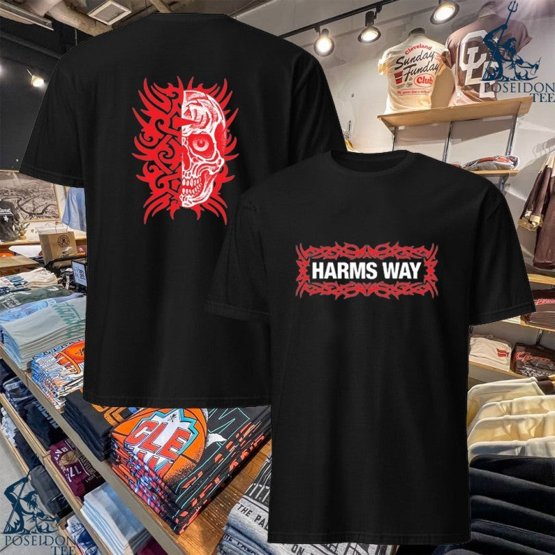 Harms Way Tribal Skull T-shirt Unisex T-shirt, Sweatshirt, Hoodie, Long Sleeve Tee - T-Shirt, Sweatshirt, Hoodie