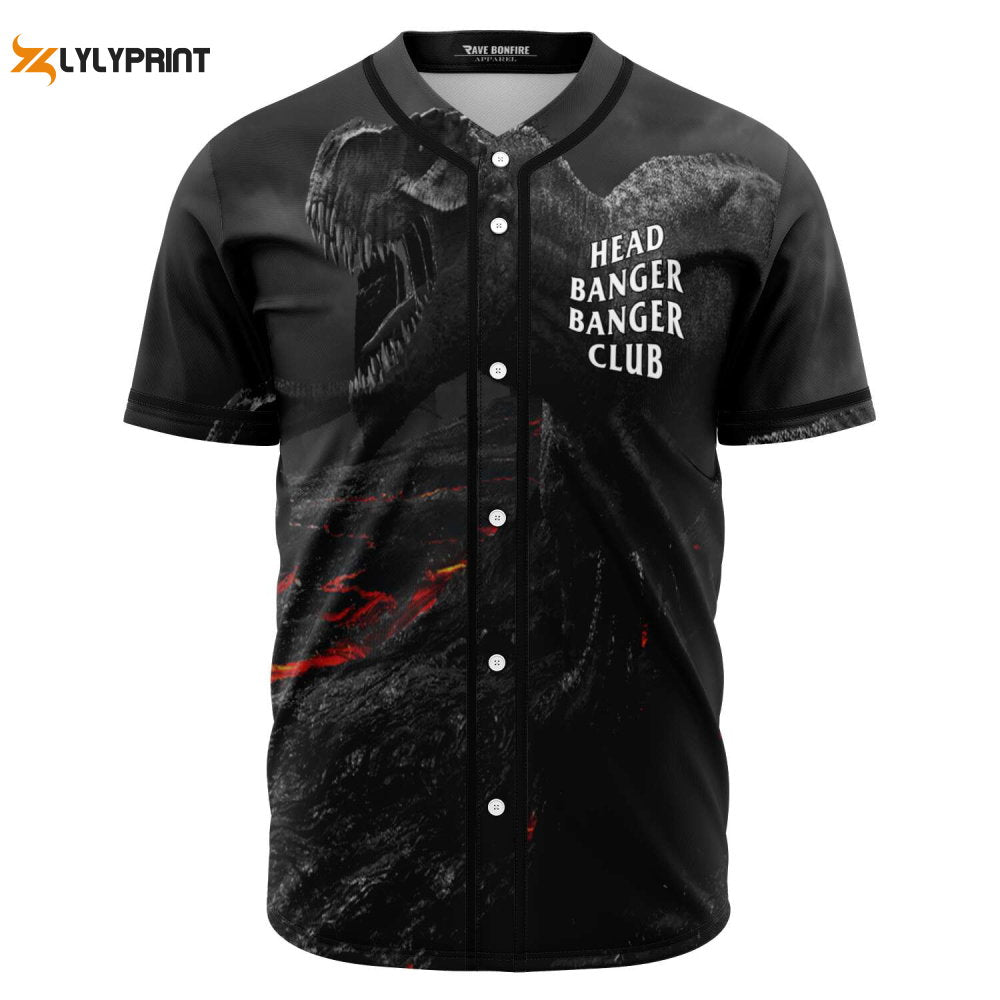 Head Banger Banger Club Baseball Jersey - lylyprint.com baseball jersey product view 1