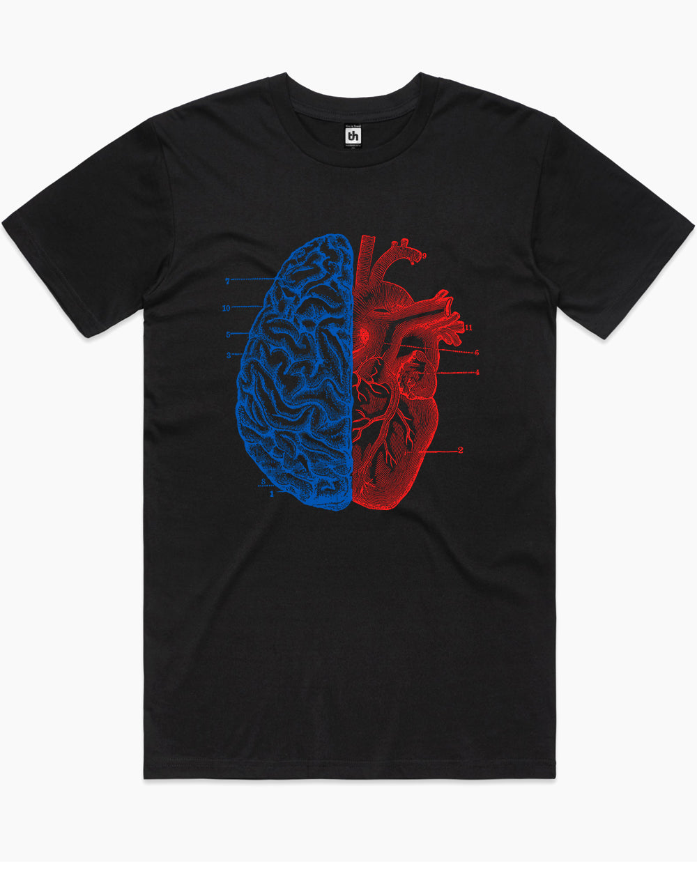 Heart and Brain T-Shirt Unisex T-shirt, Sweatshirt, Hoodie, Long Sleeve Tee - T-Shirt, Sweatshirt, Hoodie