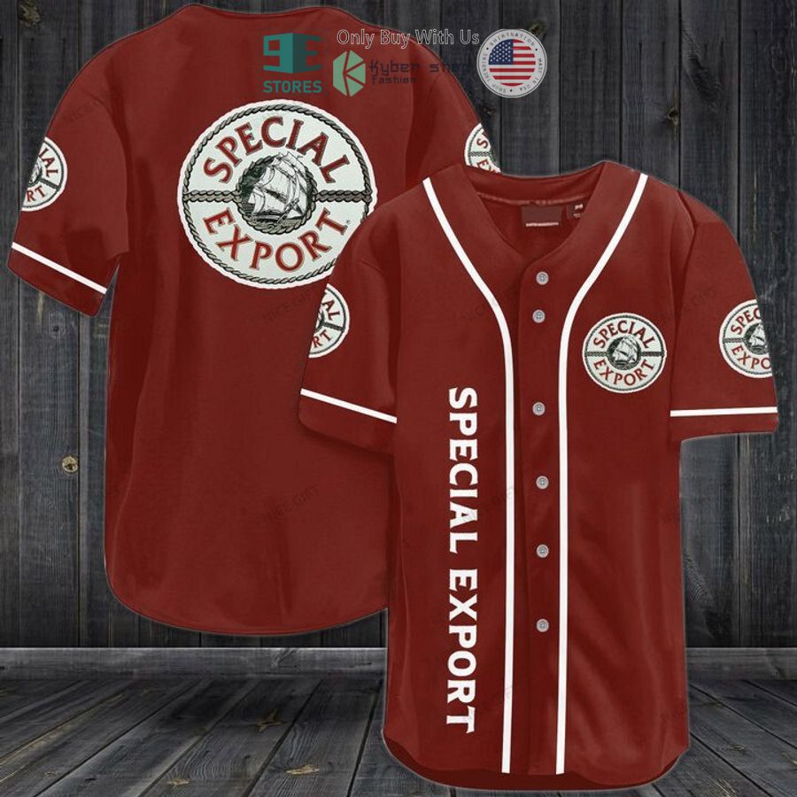 BEST Heileman's Special Export logo red Baseball Jersey baseball jersey product view 1