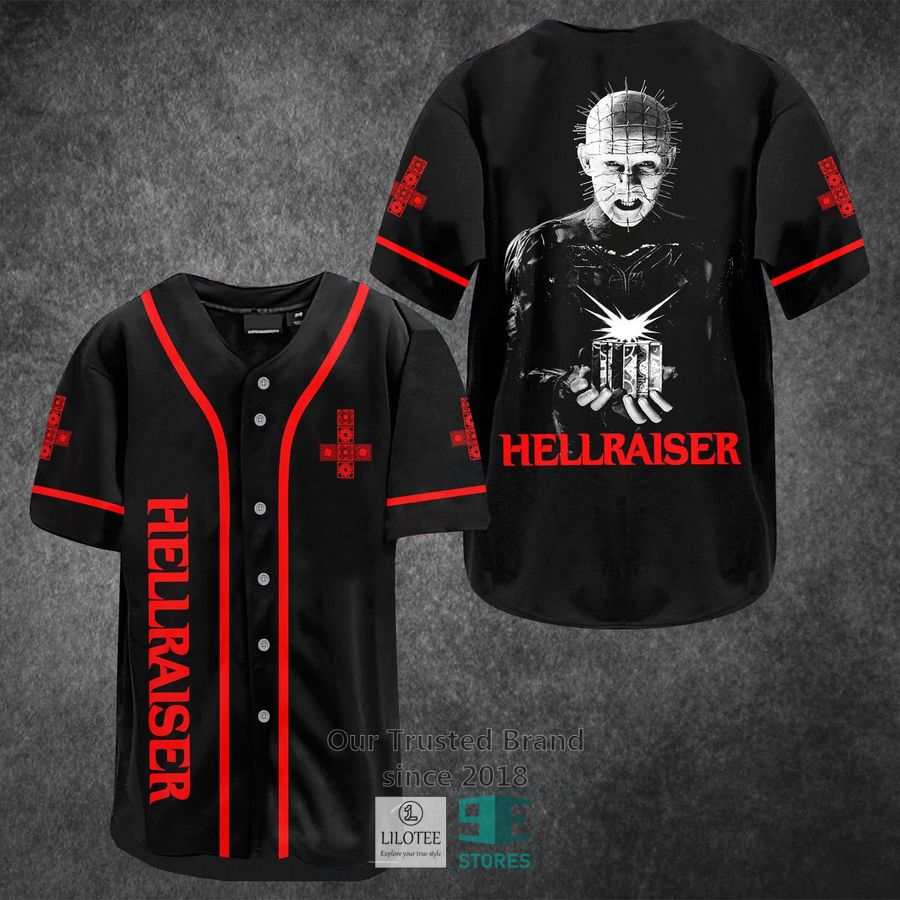 Hellraiser Horror Movie Black Red Baseball Jersey baseball jersey product view 1