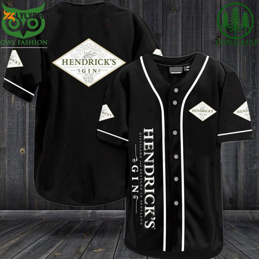 Hendrick?s Gin Baseball Jersey Shirt - lylyprint.com baseball jersey product view 1