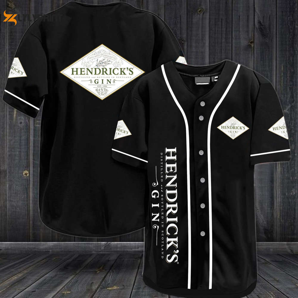 Hendrick's Gin Baseball Jersey - lylyprint.com baseball jersey product view 1
