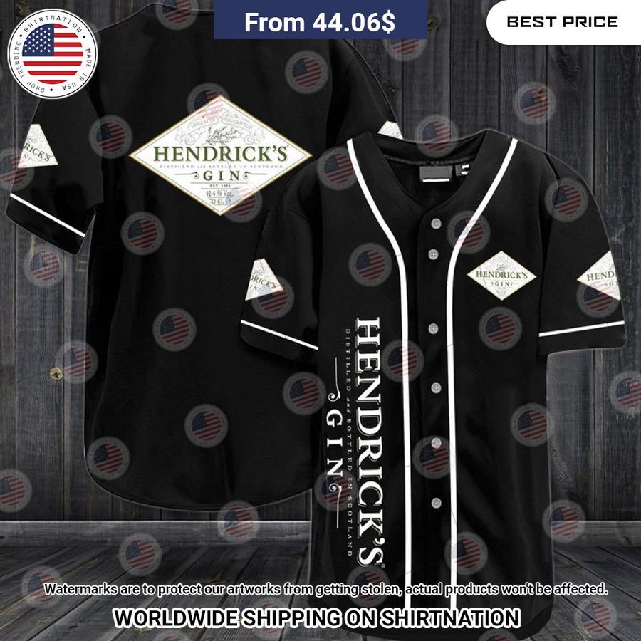 Hendrick's Gin Baseball Shirt baseball jersey product view 1