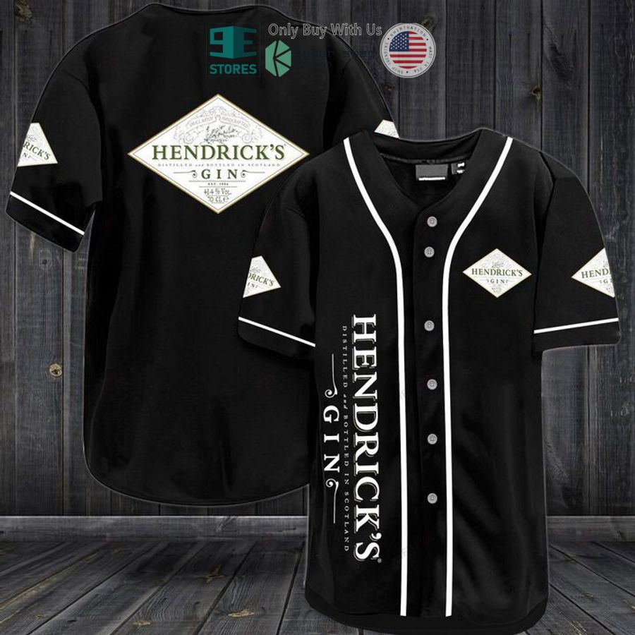 BEST Hendrick's Gin black Baseball Jersey baseball jersey product view 1