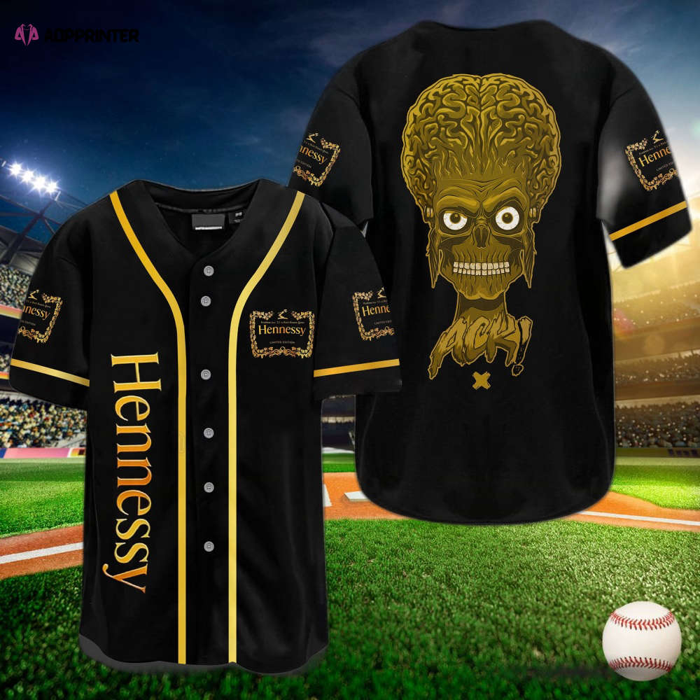 Hennessy X Mars Attacks Baseball Jersey: Unleash Retro Style & Stand Out baseball jersey product view 1
