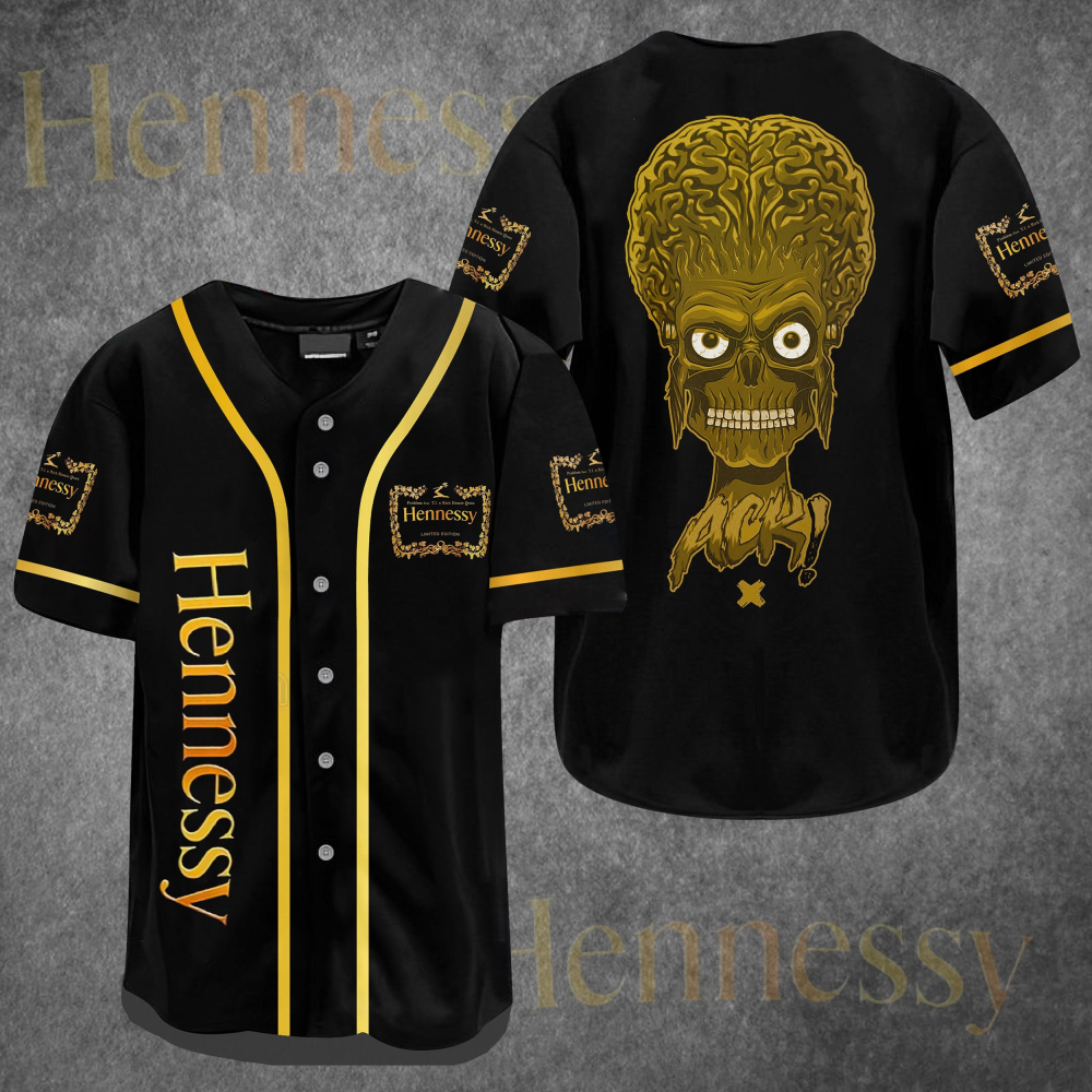 Hennessy X Mars Attacks Baseball Jersey: Unleash Retro Style & Stand Out baseball jersey product view 2