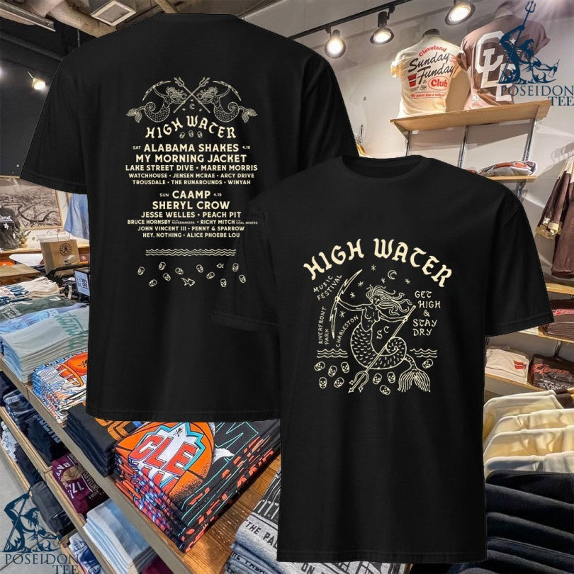 High Water Festival Mermaid Lineup T-shirt Unisex T-shirt, Sweatshirt, Hoodie, Long Sleeve Tee - T-Shirt, Sweatshirt, Hoodie