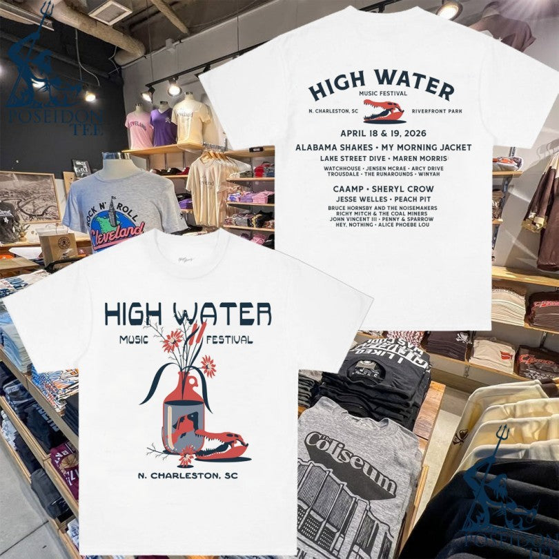 High Water Festival Womens Flower Lineup T-shirt Unisex T-shirt, Sweatshirt, Hoodie, Long Sleeve Tee - T-Shirt, Sweatshirt, Hoodie