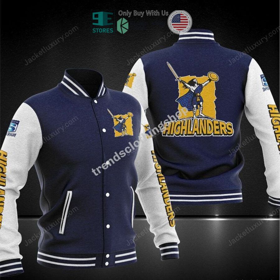 BEST Highlanders Super Rugby Baseball Jacket baseball jersey product view 1