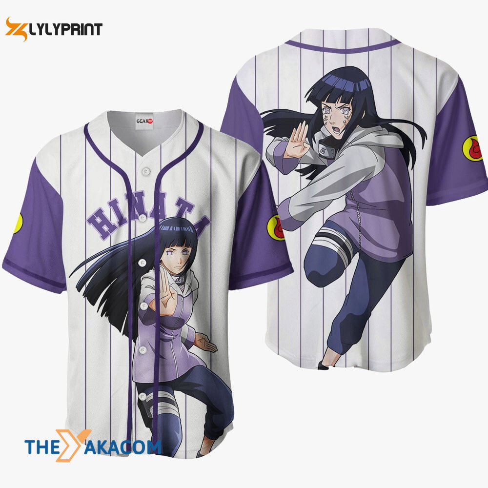 Hinata Hyuga Anime Sport Style Gift Christmas For Fan Baseball Jersey Shirt - lylyprint.com baseball jersey product view 1