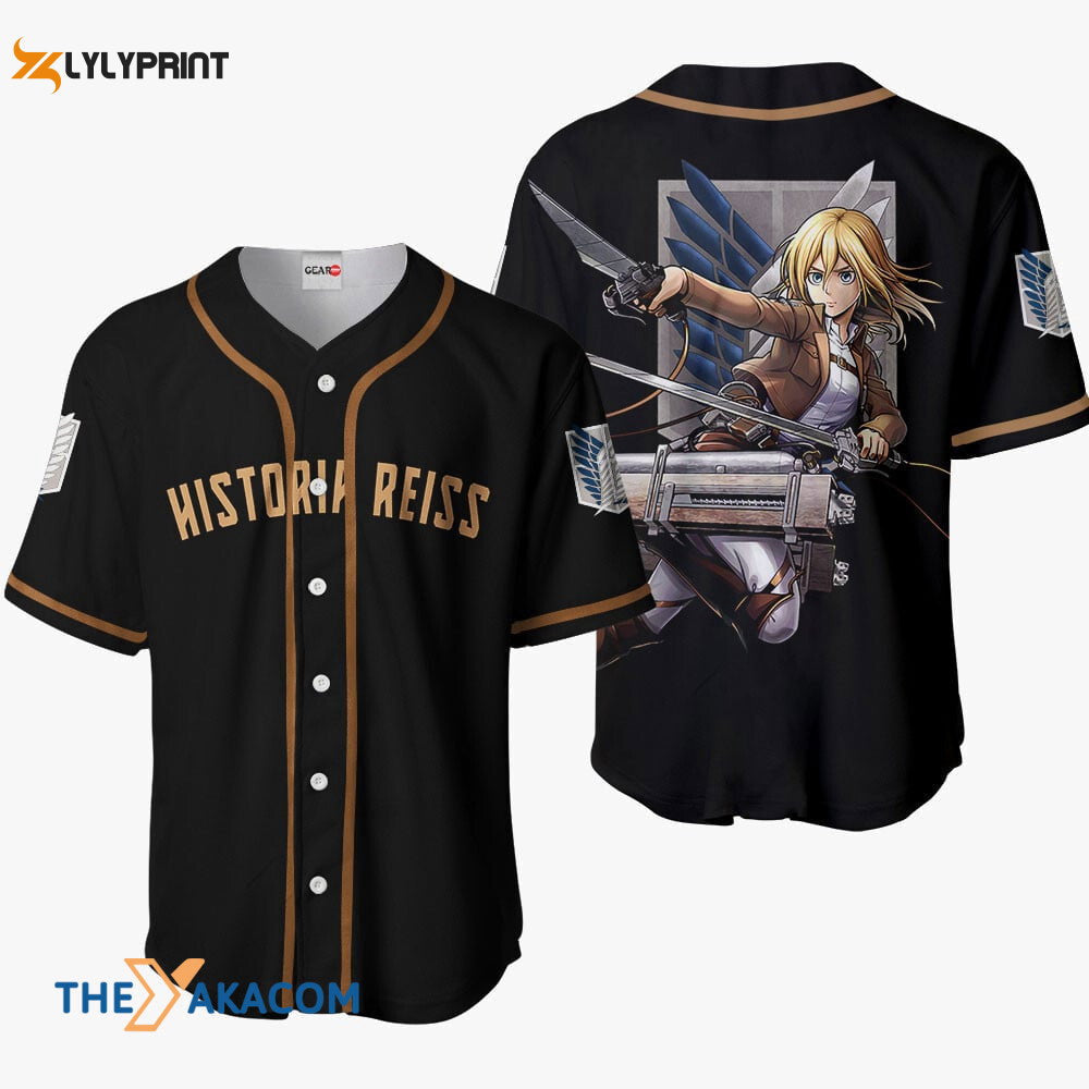 Historia Reiss Attack On Titan Anime Gift Christmas For Fan Baseball Jersey Shirt - lylyprint.com baseball jersey product view 1