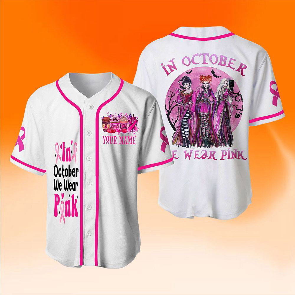 Hocus Pocus Baseball Jersey, Hocus Pocus Shirt, Hocus Pocus Movie Shirt, Halloween Shirt, Christmas Gift - lylyprint.com baseball jersey product view 2