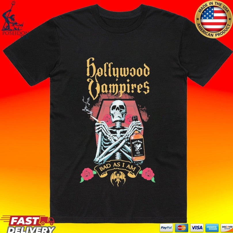 Hollywood Vampires Bad As I Am T-shirt Unisex T-shirt, Sweatshirt, Hoodie, Long Sleeve Tee - T-Shirt, Sweatshirt, Hoodie