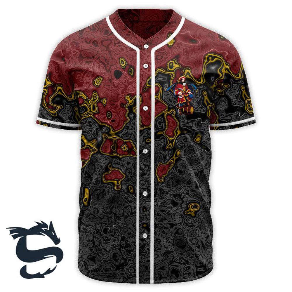 Holographic Colorful Captain Morgan Baseball Jersey - lylyprint.com baseball jersey product view 2
