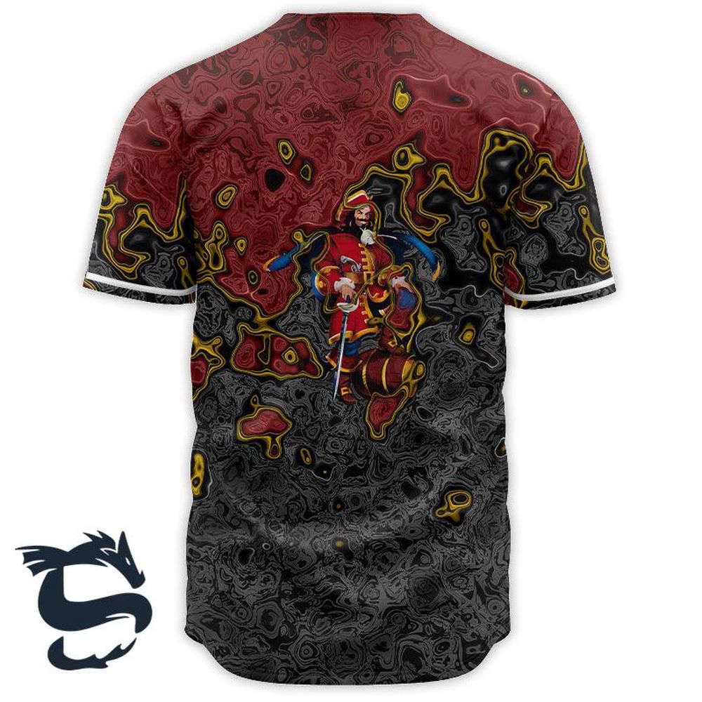Holographic Colorful Captain Morgan Baseball Jersey - lylyprint.com baseball jersey product view 3