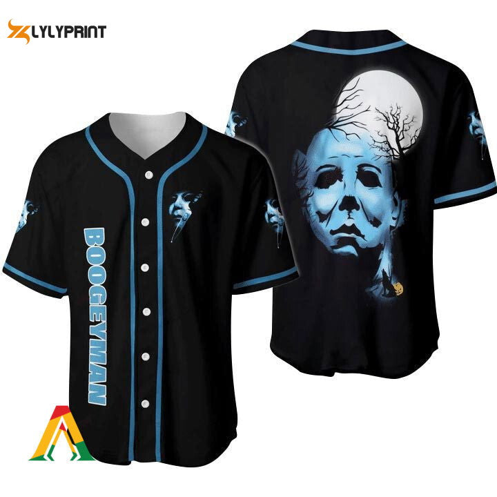 Horror Boogeyman Michael Myers Baseball Jersey - lylyprint.com baseball jersey product view 1