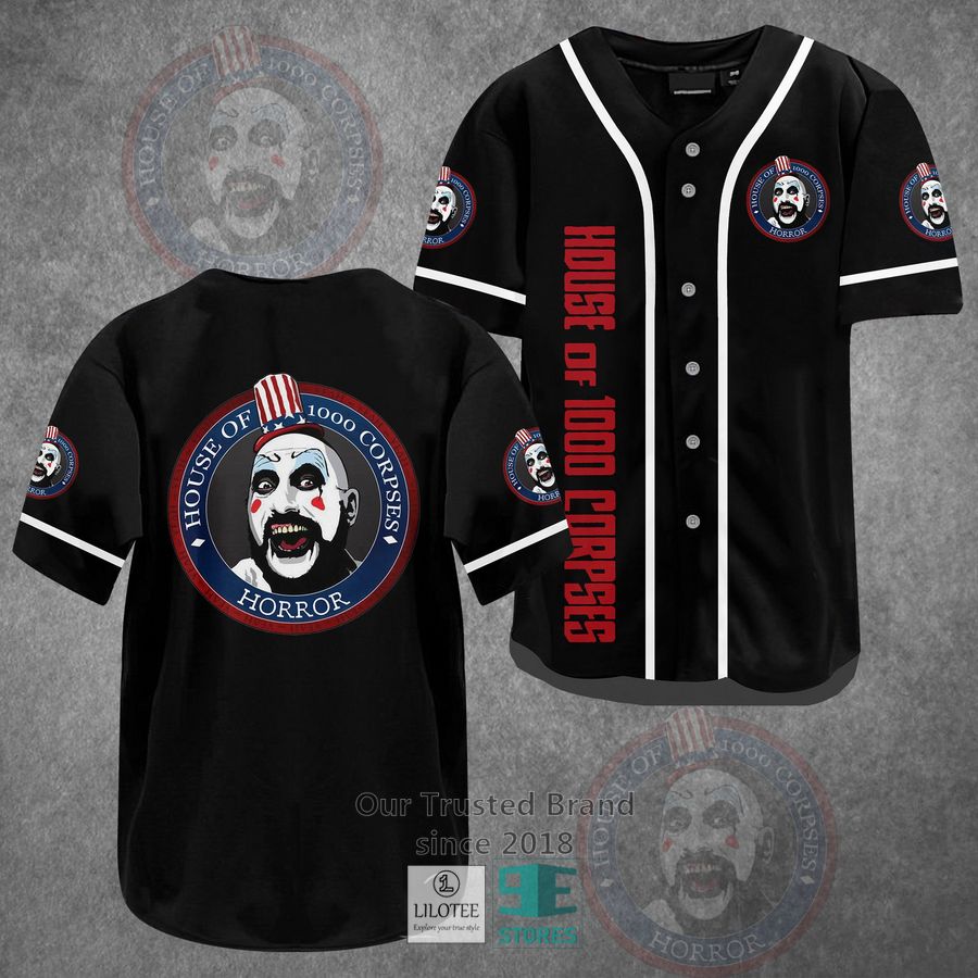 House of 1000 Corpses Horror Movie Baseball Jersey baseball jersey product view 1