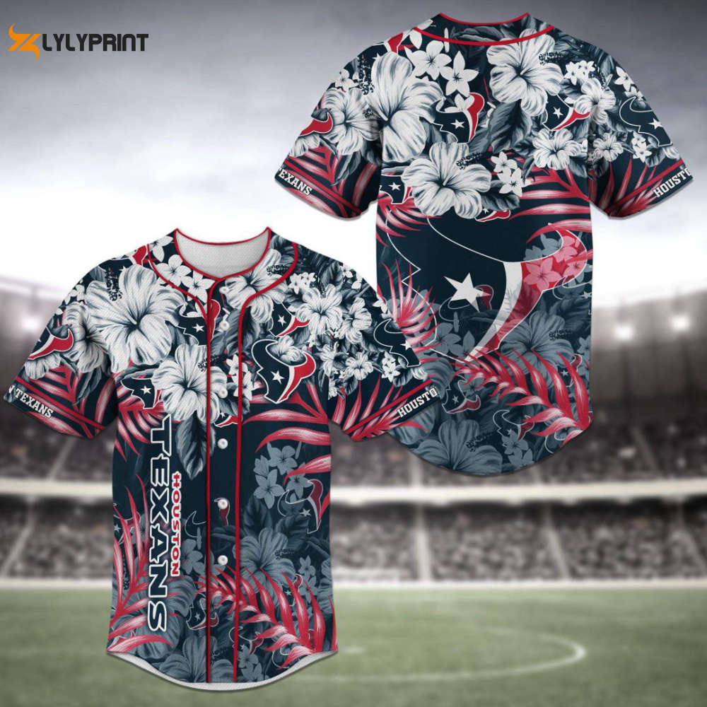 Houston Texans Baseball Jersey Personalized 2023 Gift For Men Women - lylyprint.com baseball jersey product view 1