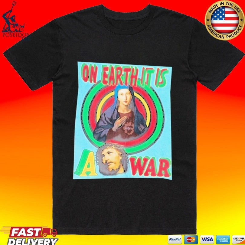 Houston Texans Saint Michael On Earth It Is A War T-shirt Unisex T-shirt, Sweatshirt, Hoodie, Long Sleeve Tee - T-Shirt, Sweatshirt, Hoodie