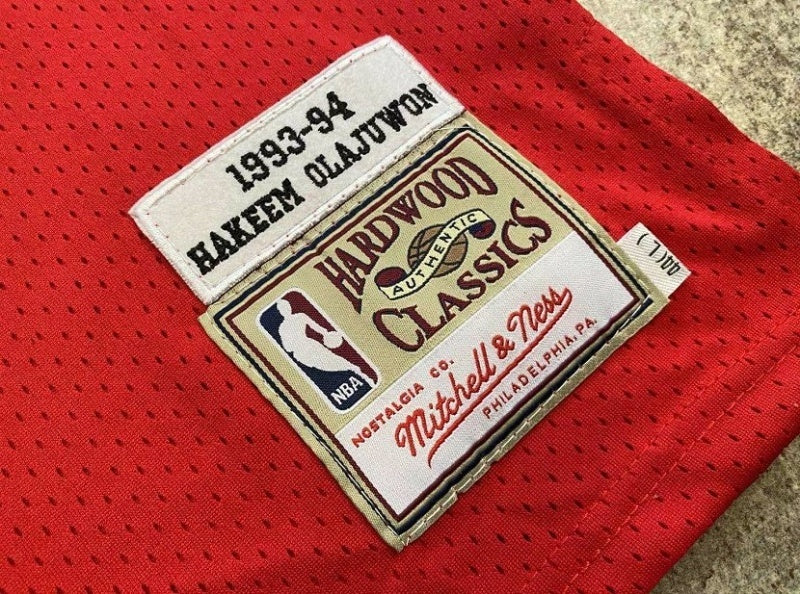 houston rockets #34 hakeem olajuwon Rockets 34 Olajuwon Retro Red Jersey Style 5 Basketball Jersey basketball jersey product view 1