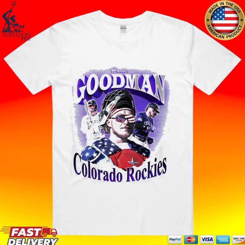 Hunter Goodman Colorado Rockies Baseball Giveaway 2026 T-shirt Unisex T-shirt, Sweatshirt, Hoodie, Long Sleeve Tee - T-Shirt, Sweatshirt, Hoodie