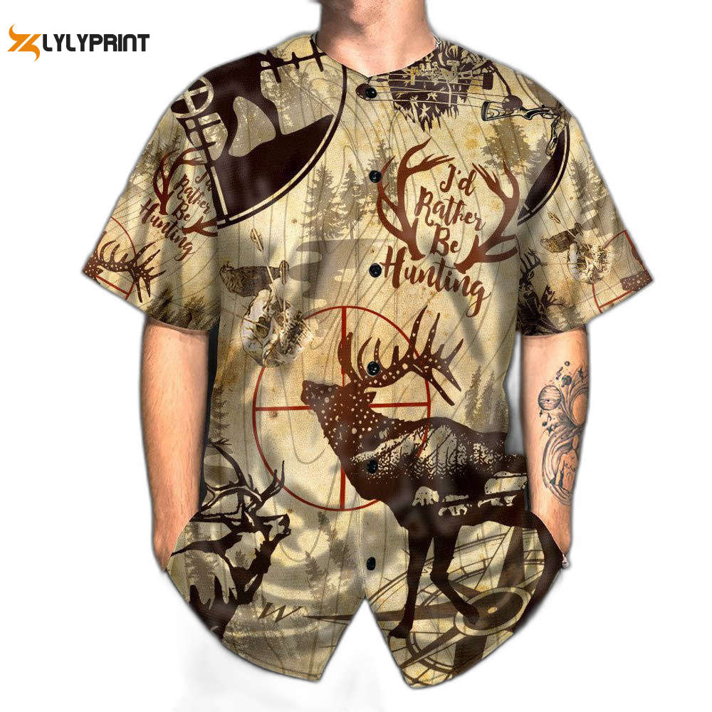 Hunting Forest Hunting Lover Art - Baseball Jersey For Men Women, Baseball Jersey For Men Women For Baseball Fans - lylyprint.com baseball jersey product view 1
