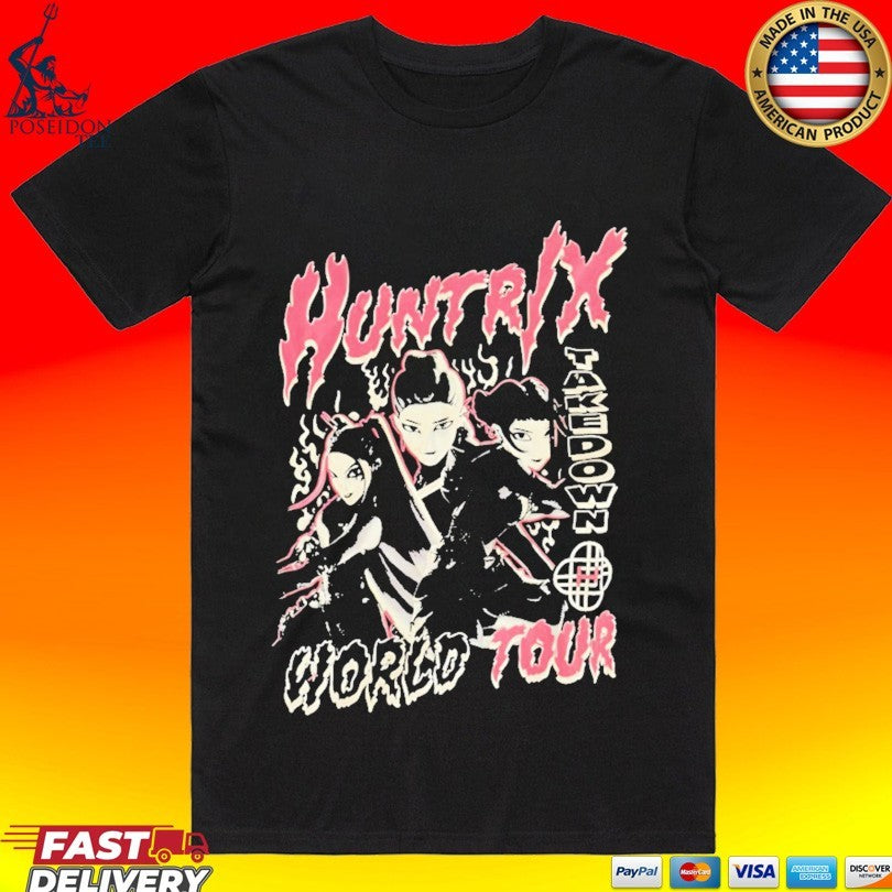 Huntrix World Tour Takedown T-shirt Unisex T-shirt, Sweatshirt, Hoodie, Long Sleeve Tee - T-Shirt, Sweatshirt, Hoodie