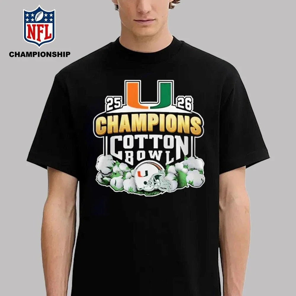 Hurricanes 25-26 Champions Cotton Bowl - Adult & Kids T-Shirts, Sweatshirts & Hoodies apparel design preview 2