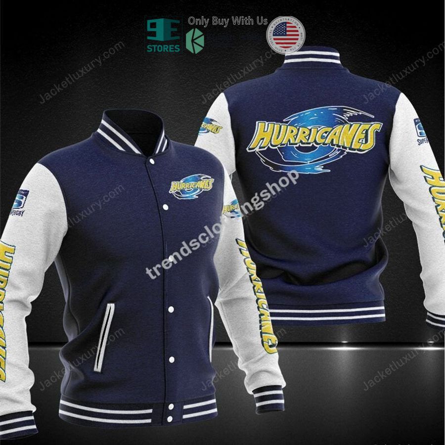 BEST Hurricanes Super Rugby Baseball Jacket baseball jersey product view 1