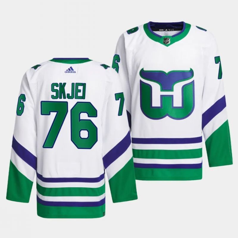 hurricanes whalers #76 brady skjei white jersey Hockey Jersey hockey jersey product view 1