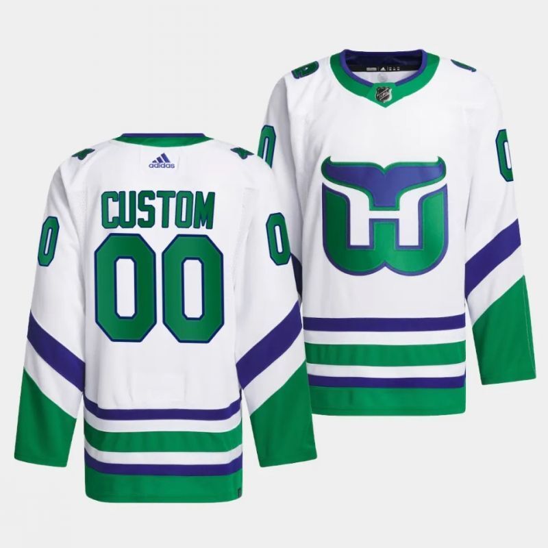 hurricanes whalers custom white jersey Hockey Jersey hockey jersey product view 1