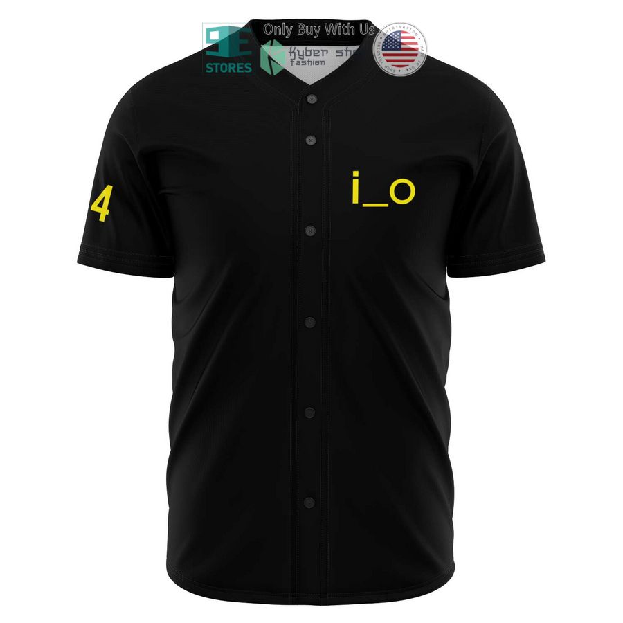 BEST I_O Acid 444 black Baseball Jersey baseball jersey product view 1