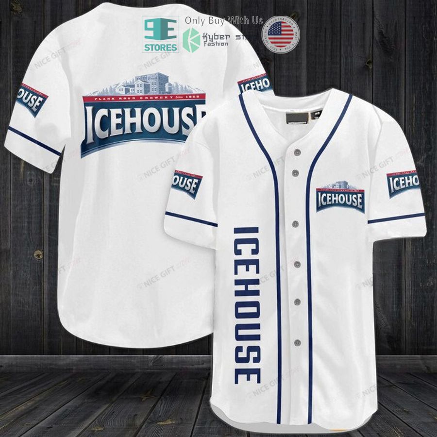 BEST Icehouse white Baseball Jersey baseball jersey product view 1