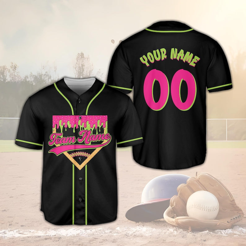Custom Animals Baseball Jersey, Personalized Name And Number Party Baseball Jersey, Matching Paint Splatter Jersey, Monkey Team Gift baseball jersey product view 3