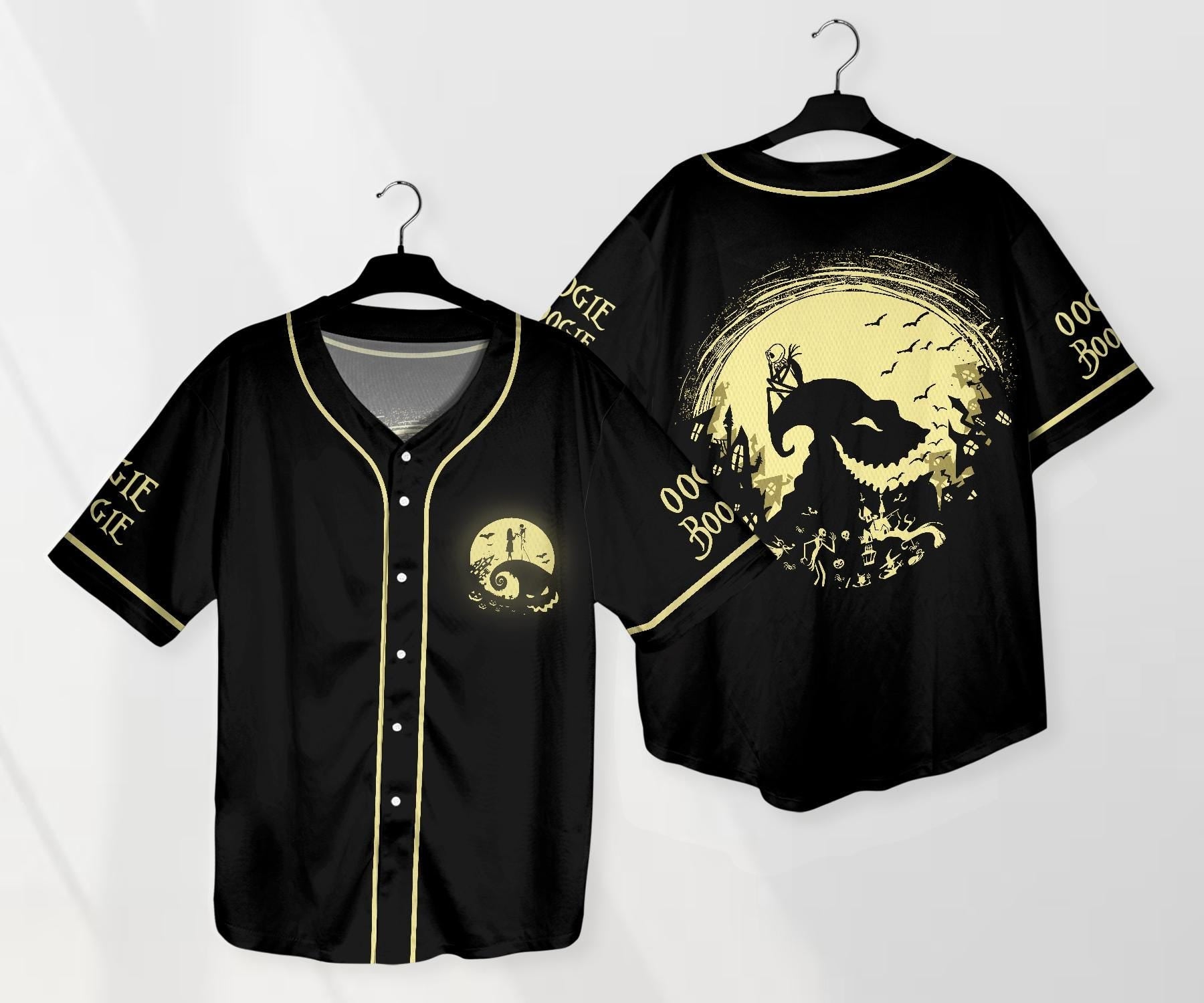 Oogie Boogie Baseball Jersey Ghost Halloween Style Baseball Shirt Halloween Jersey Shirt Gift baseball jersey product view 1