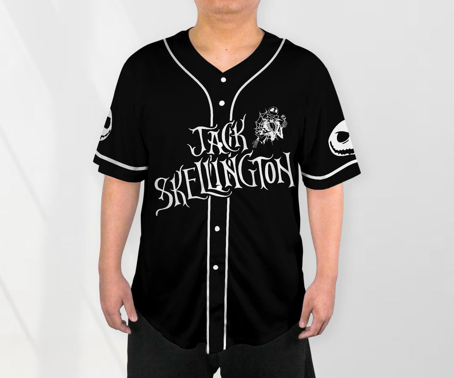 Pumpkin King Baseball Jersey Shirt Nightmare Before Basketball Jersey Shirt Gift baseball jersey product view 2