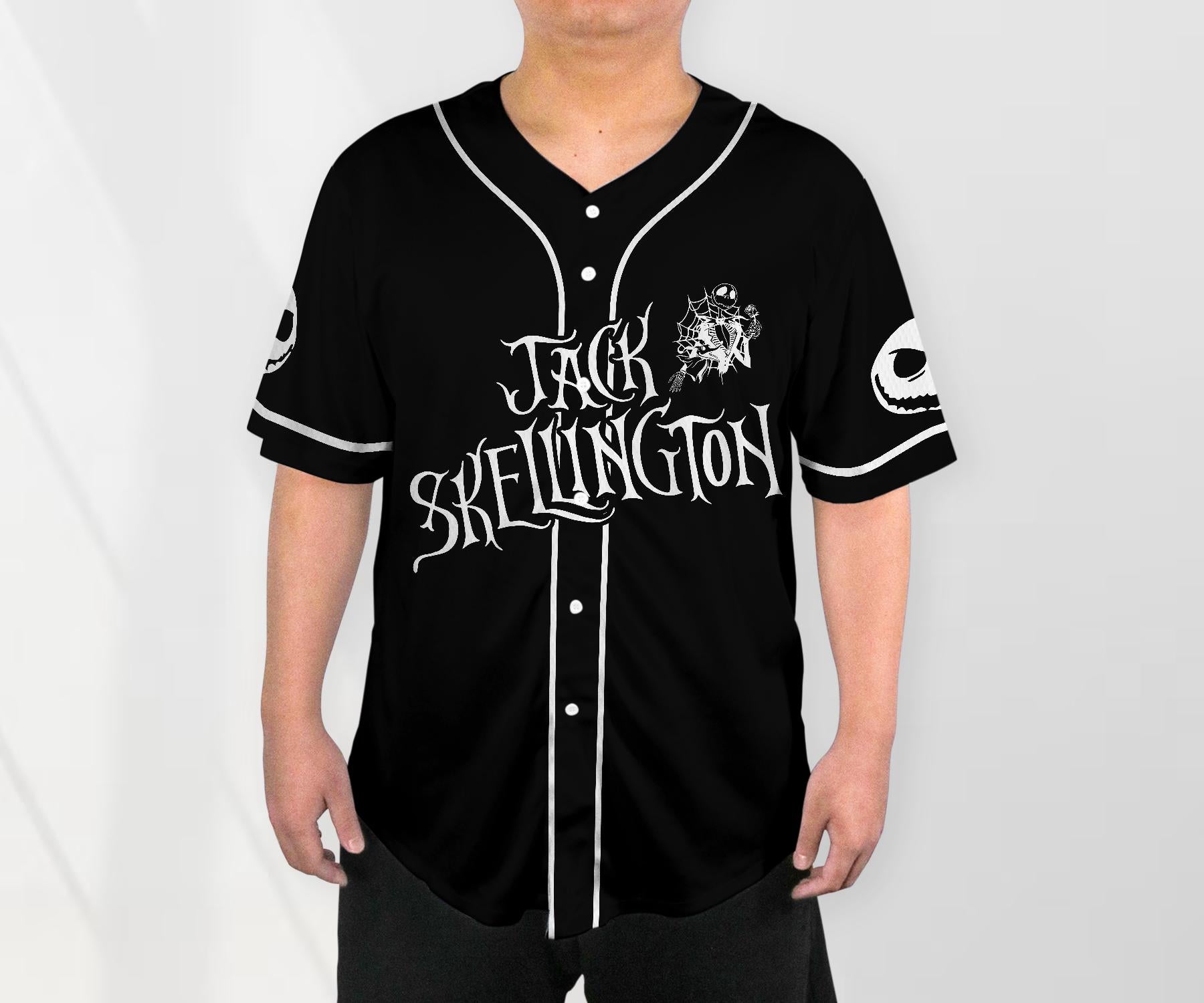 Pumpkin King Baseball Jersey Shirt Nightmare Before Basketball Jersey Shirt Gift baseball jersey product view 2