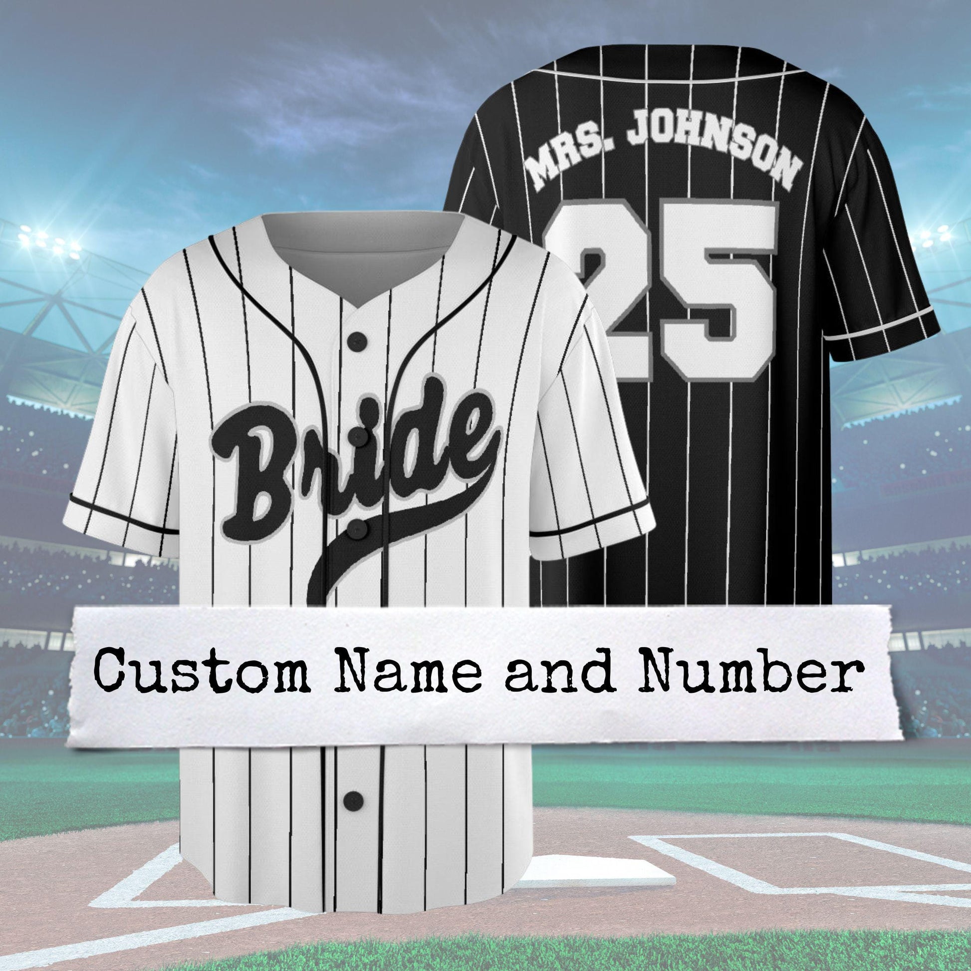 Bride and Groom Matching Baseball Jersey, Bride Groom Shirts Bride Baseball Jersey for Wedding, Honeymoon Matching Husband and Wife baseball jersey product view 5