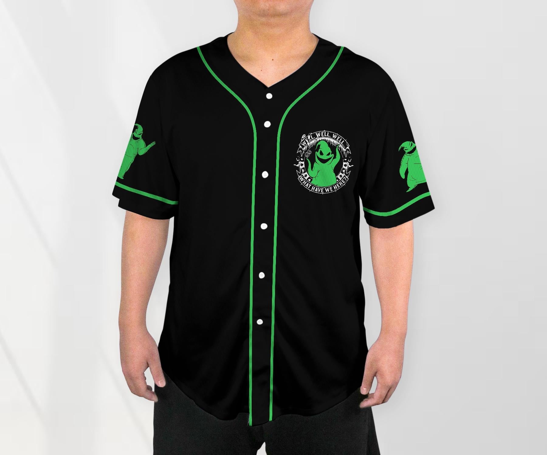 Halloween Oogie Boogie Baseball Jersey Ghost Baseball Shirt Halloween Jersey Shirt Gift baseball jersey product view 3