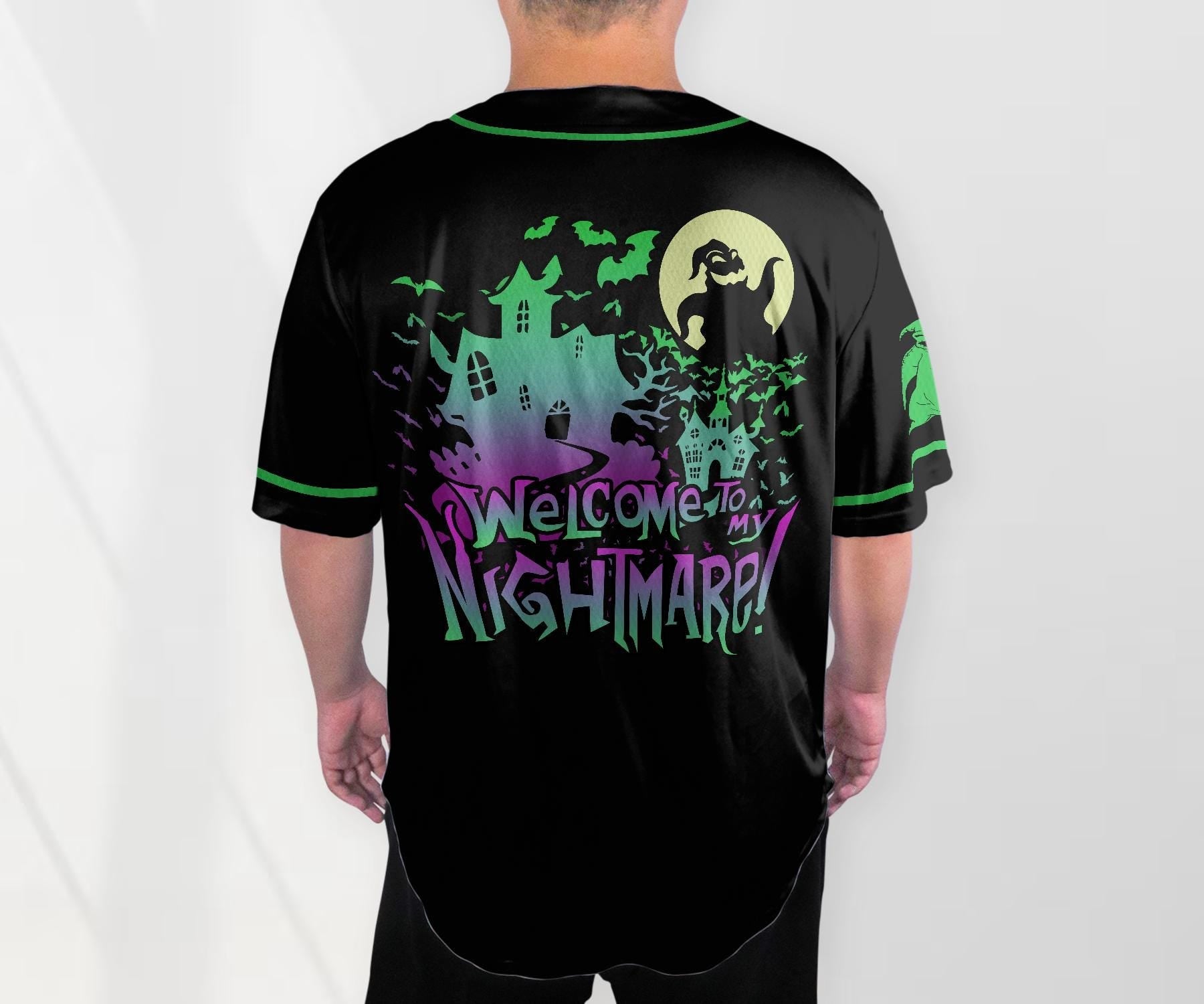 Halloween Oogie Boogie Baseball Jersey Ghost Baseball Shirt Halloween Jersey Shirt Gift baseball jersey product view 2