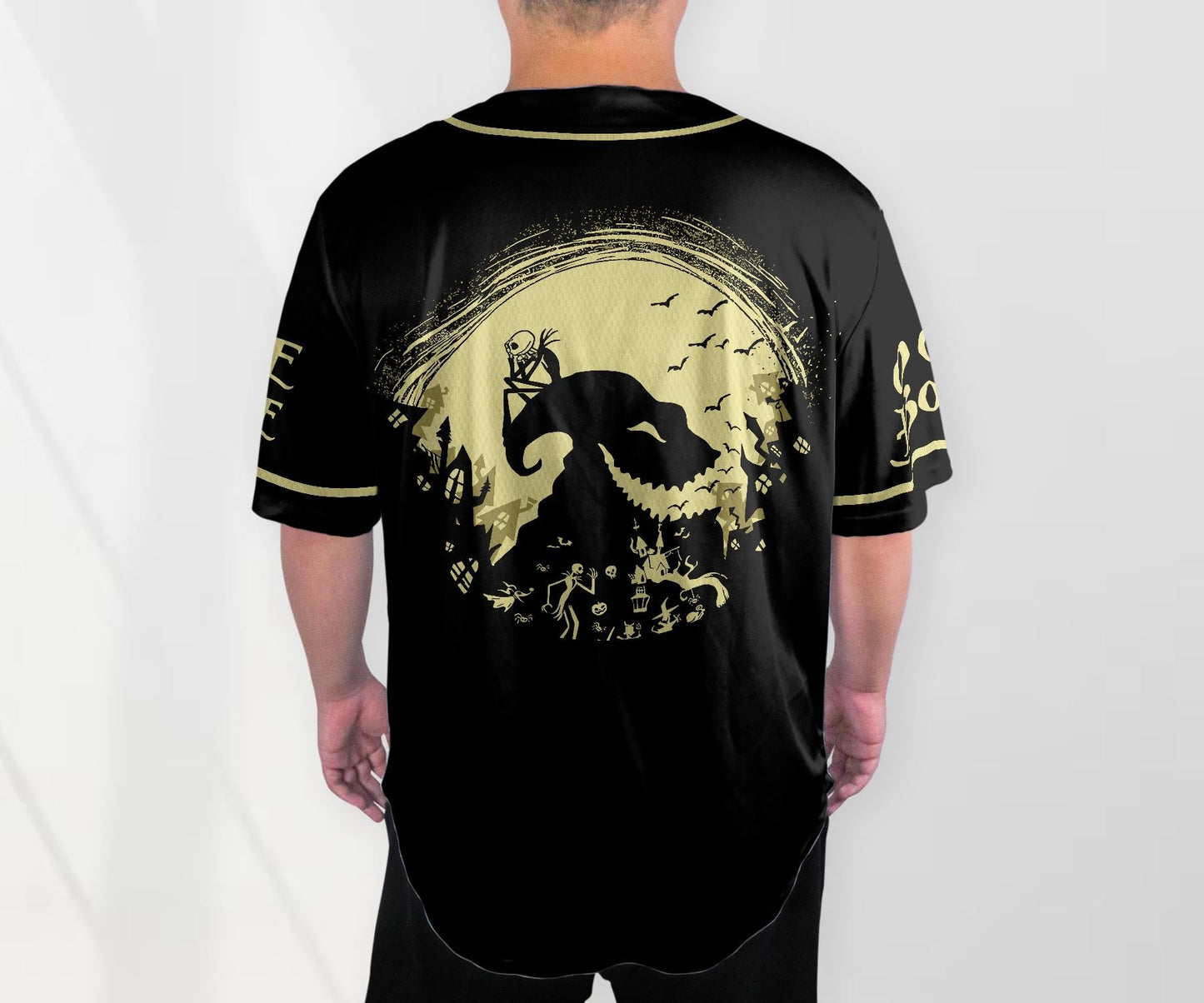 Oogie Boogie Baseball Jersey Ghost Halloween Style Baseball Shirt Halloween Jersey Shirt Gift baseball jersey product view 3