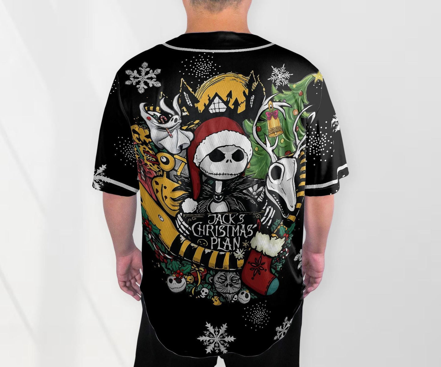 Pumpkin King Baseball Jersey Shirt Nightmare Before Christmas Basketball Jersey Shirt Gift baseball jersey product view 3