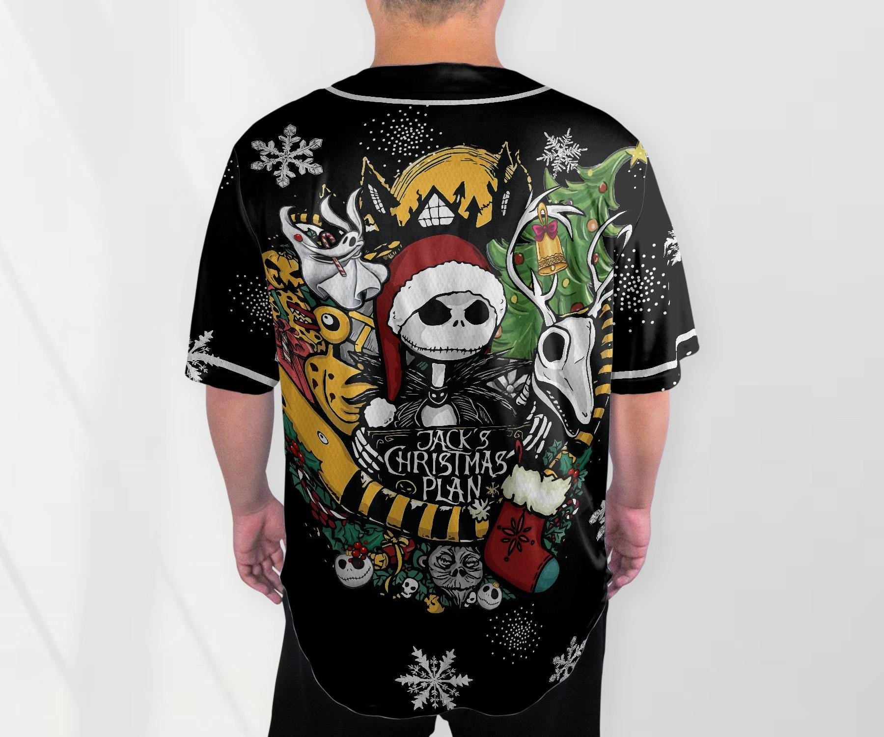 Pumpkin King Baseball Jersey Shirt Nightmare Before Christmas Basketball Jersey Shirt Gift baseball jersey product view 3