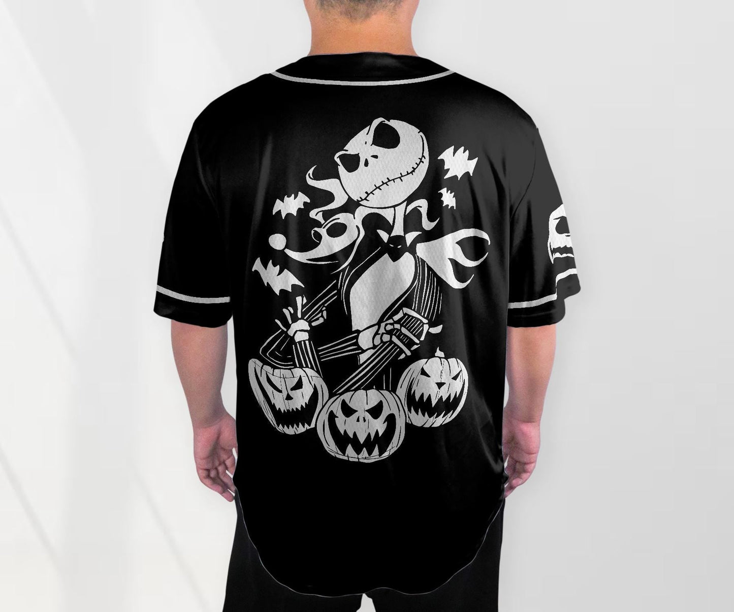Pumpkin King Baseball Jersey Shirt Nightmare Before Basketball Jersey Shirt Gift baseball jersey product view 3
