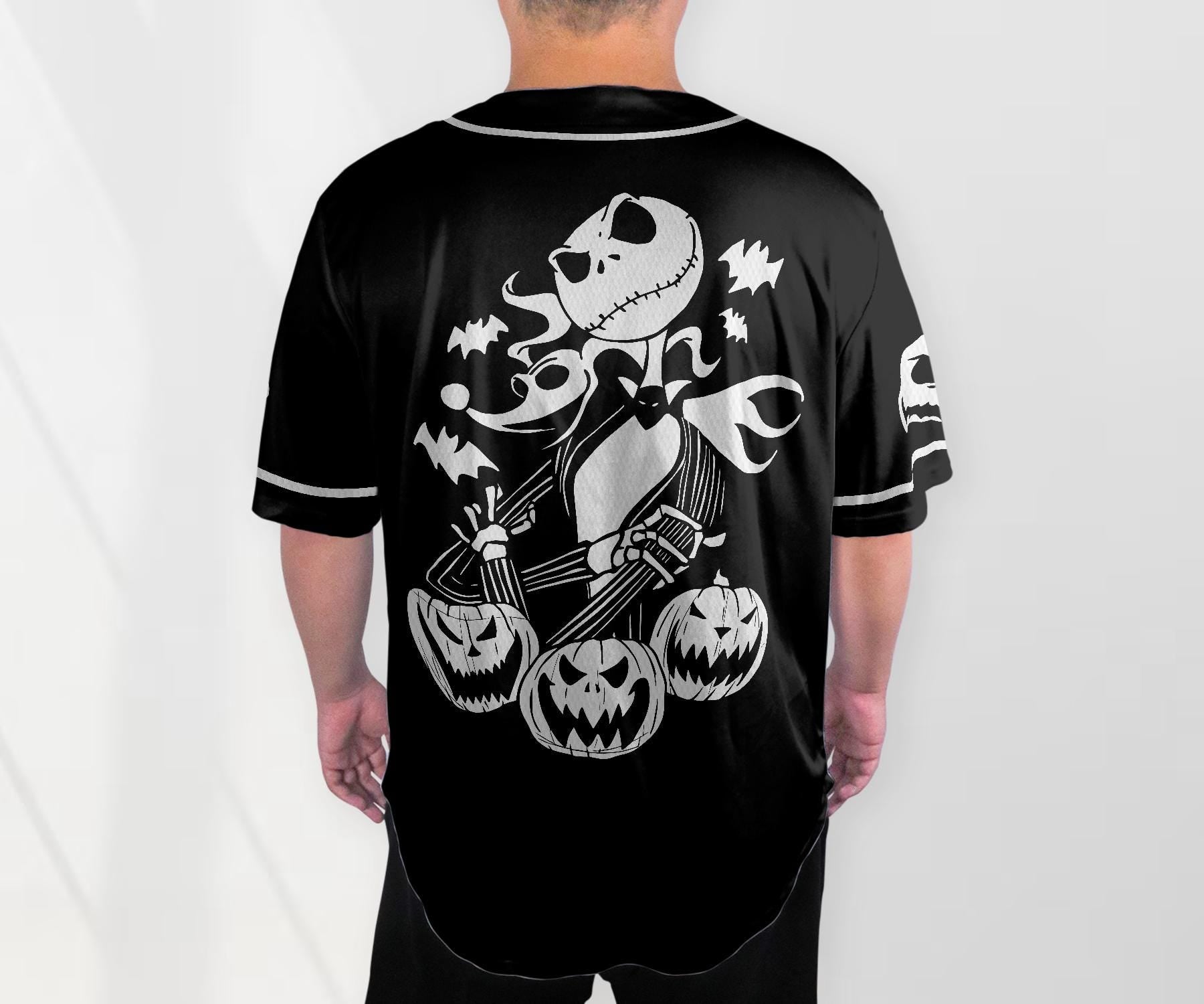 Pumpkin King Baseball Jersey Shirt Nightmare Before Basketball Jersey Shirt Gift baseball jersey product view 3