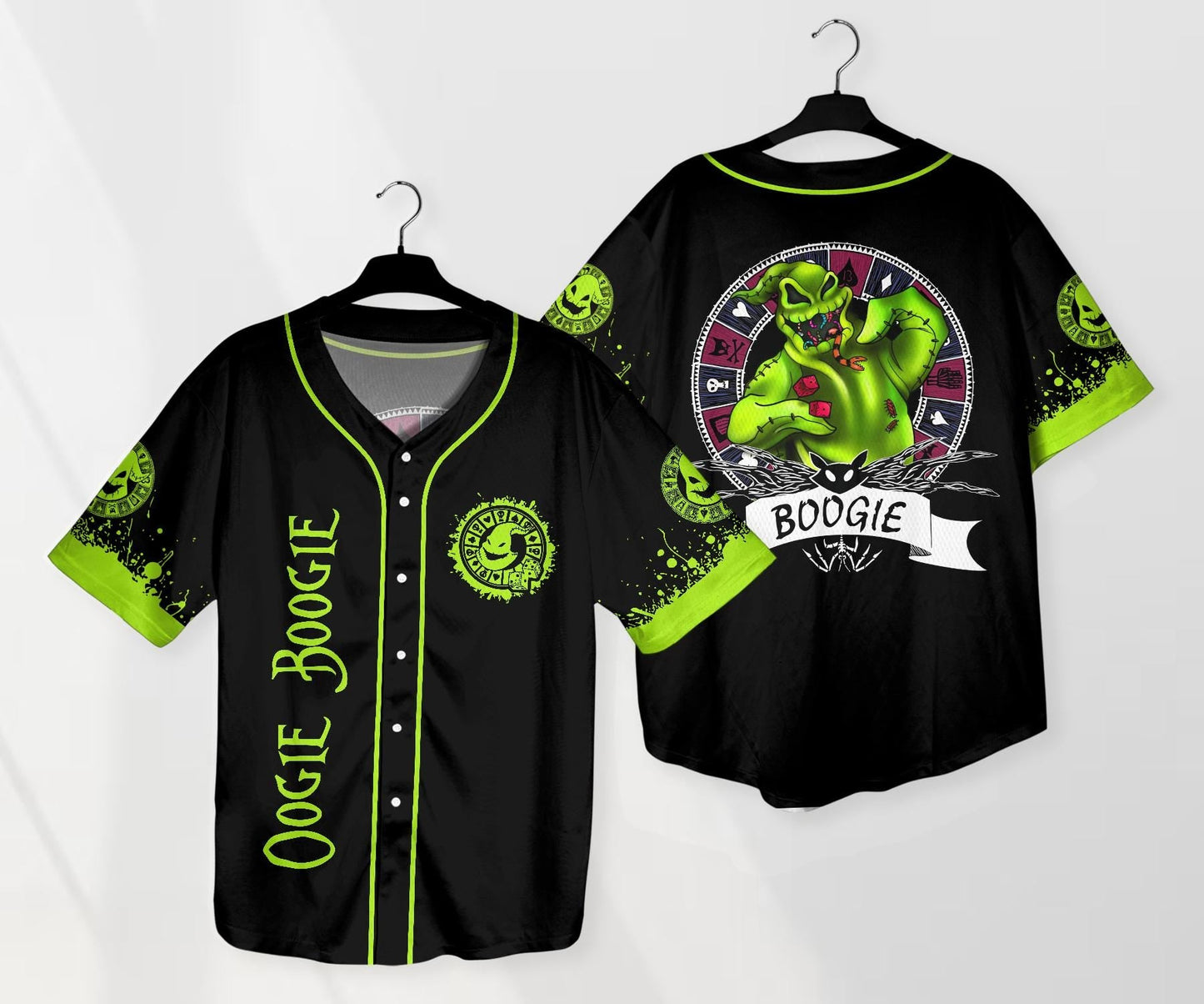 Nightmare Before Baseball Jersey Monster Baseball Jersey Halloween Jersey Shirt Horror Character Baseball Shirt Gifts baseball jersey product view 1