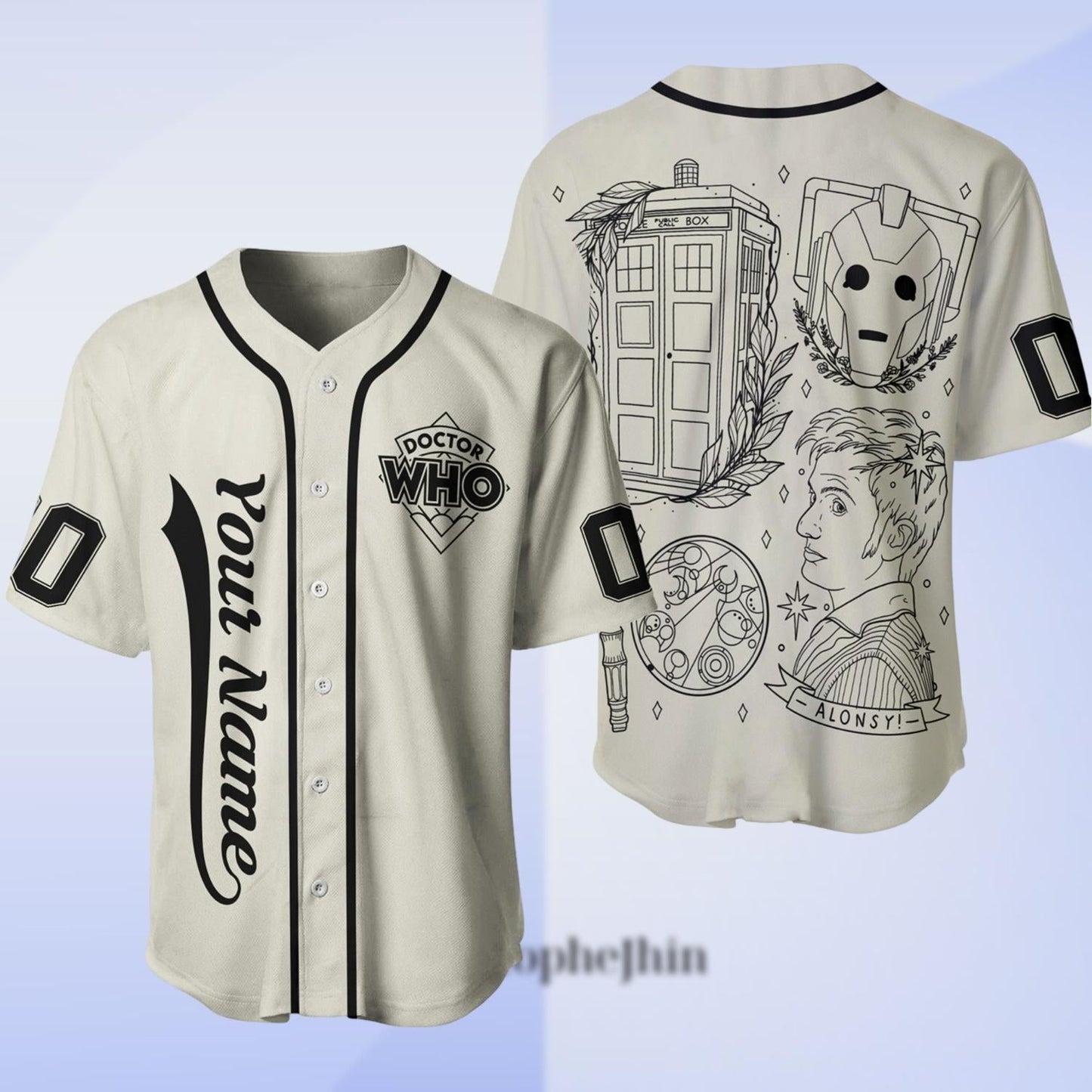 Personalized Doctor Who Movie Baseball Jersey, Doctor Who Lost in Time and Space Jersey Shirt, Movie Series Shirt, Police Box Shirt baseball jersey product view 1